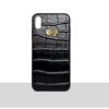 Black Leather IPhone XS Max Case - Azurina