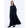 Crinkled Crystal Embellished Abaya : Rivafashion