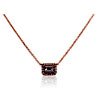 Emerald-Cut Diamond Halo Necklace : Blue Nile