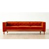 Marconi 3-Seater Tufted Rust Velvet Sofa | Cb2