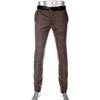 Trousers, Slim Fit, Wool, Brown | Albertoshop