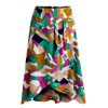 Asymmetric Geometrical Print Skirt : Paisie