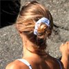 Blue Jacquard Scrunchie - Berlook