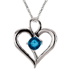 Cushion Cut Choose Your Stone Heart Pendant - Elitejewels