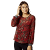 Long Sleeve Red Leopard Print Top | Liquorishonline.com