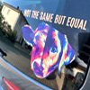 Not The Same But Equal Car Sticker : Team Vegan