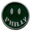 Philly Smiley Patch Green Script | Patchcollection.com