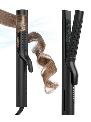 TYMO Airflow Styler 2-in-1 Curling Iron and Hair Straightener (Black)